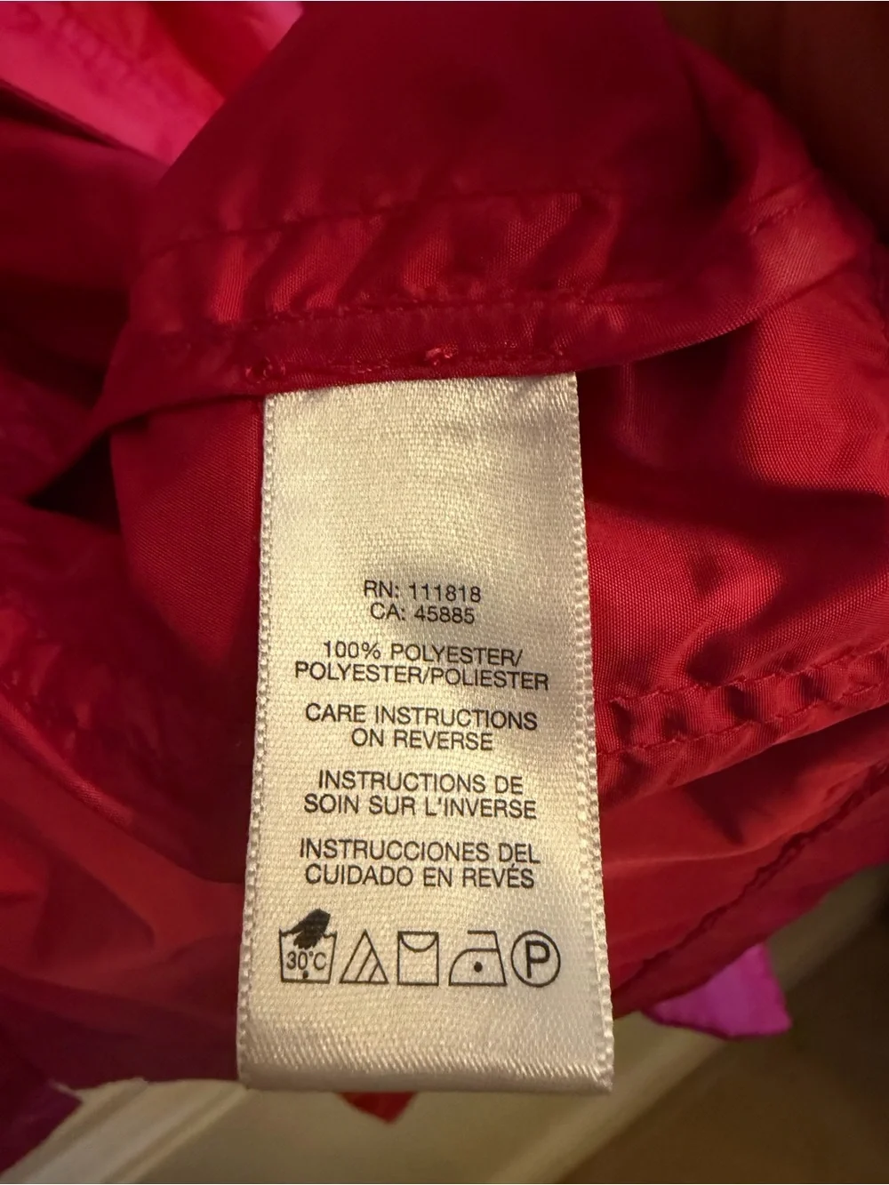 MICHAEL Michael Kors Hot Pink Hooded Lightweight Rain Anorak Jacket Coat Med